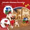 Costway Pre-Lit Christmas Dog Sleigh & Gift Boxes Combo Xmas Decoration with 170 Lights